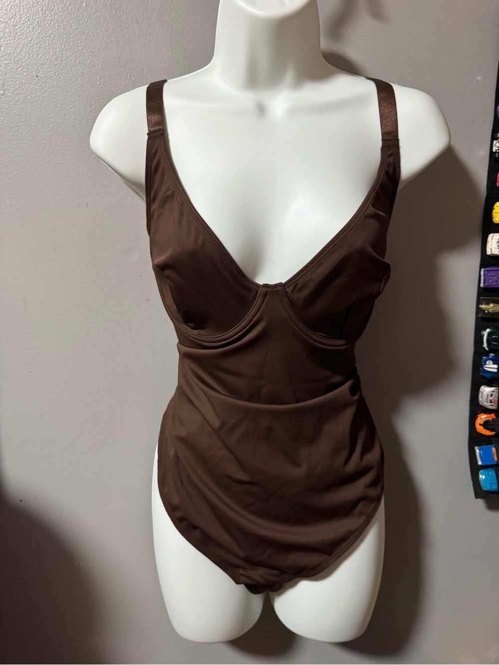 Source Unknown Brown Underwire Shaping Bodysuit